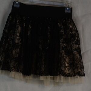 Little Black Lace miniskirt SZ S/P Seduction #B45